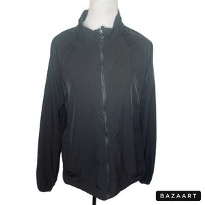 Size L Black yoga stretch Long Sleeve jacket by Vogo Athletic